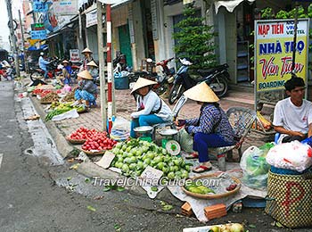 A local vegetable market
