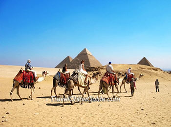 Camel riding at Giza Pyramids