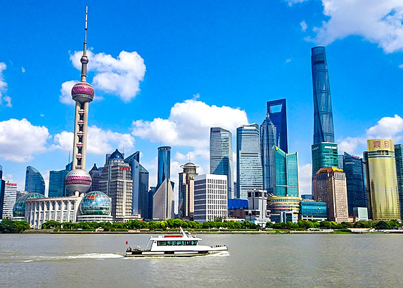 Shanghai Pudong Area Seen from the Bund