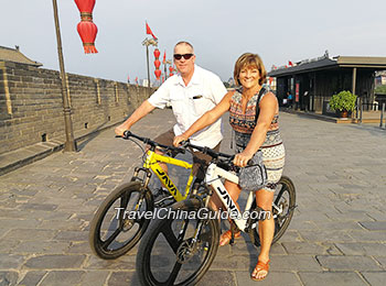 Cycling on the Xi'an City Wall