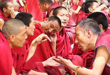 Sutra-debating in Sera Monastery