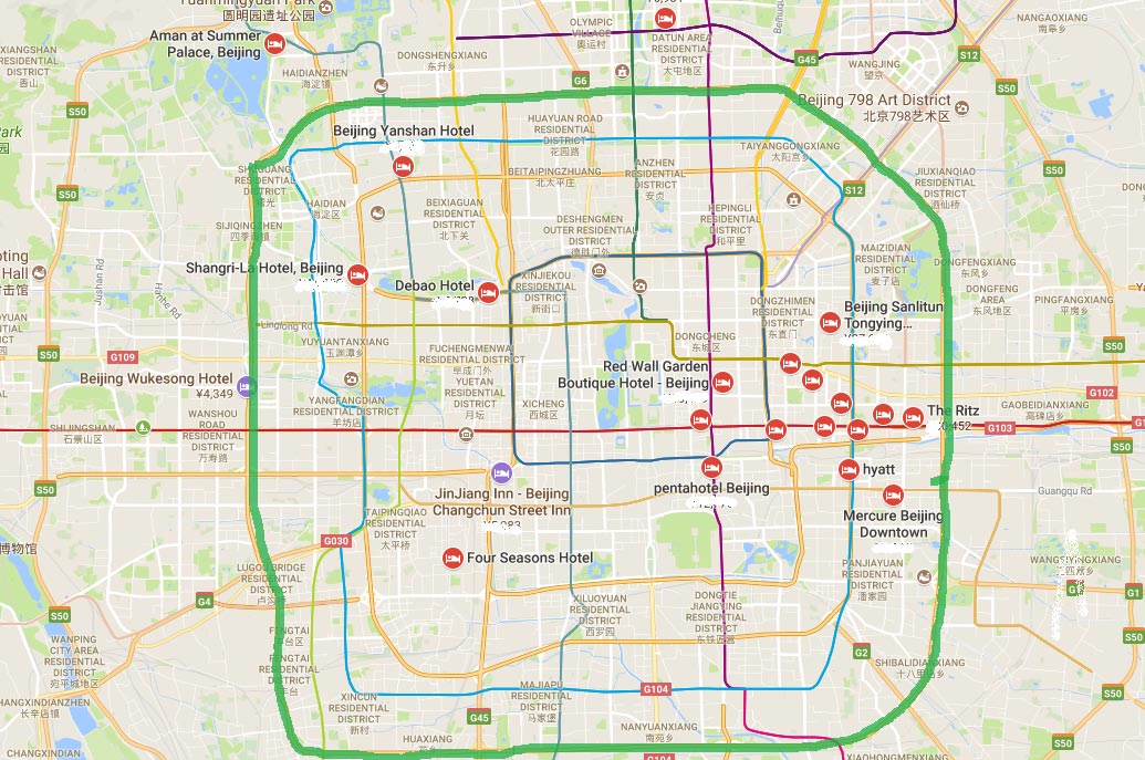 Beijing Ring Road Map