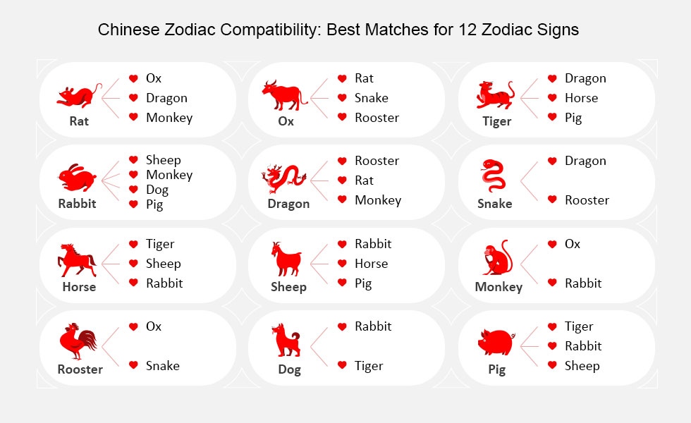 Chinese Zodiac Compatibility: Best Matches for 12 Zodiac Signs