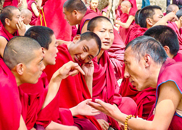 Monks Debaitng in Sera Temple, Lhasa