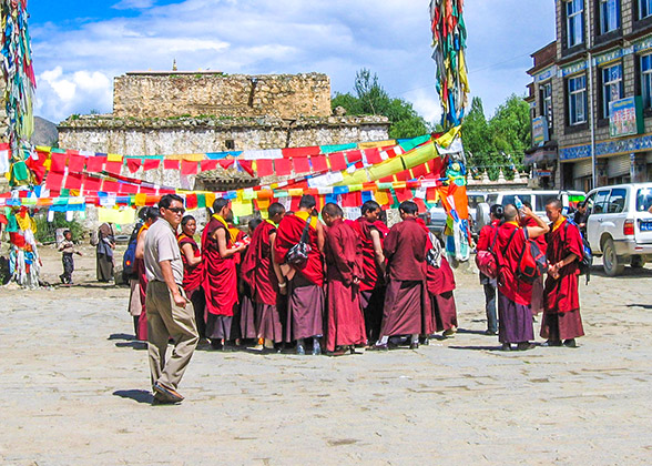 Monks in Samye Monastery