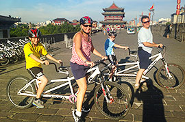 Cycling on the City Wall, Xian