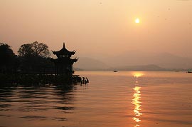 West Lake at sunset