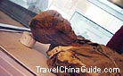 The ancient corpses preserved and found in the desert, Xinjiang Regional Museum.