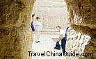 In Jiaohe dwellings are caves dug into the earth with walls built of tamped earth.