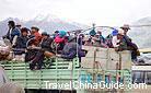 Pilgrims are on their way to Namtso Lake. Tibetans believe if you walk around the lake during the Tibetan new year, you will be abundantly blessed.
