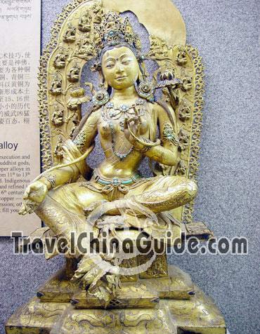 Gilded statue of Buddha