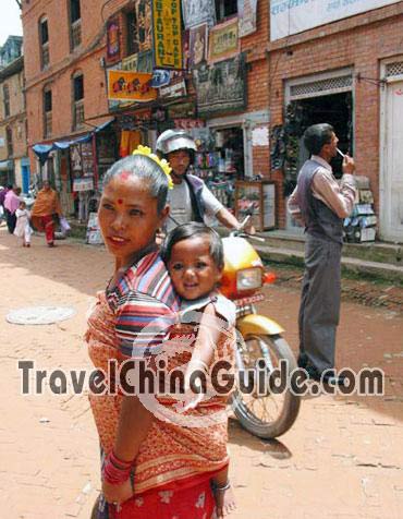 Nepalese Mother and child