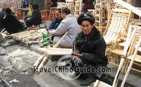 Woodwork market, Kaili, Guizhou