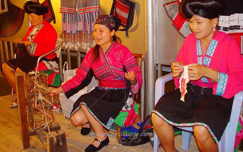 The girls are performing how to spin.