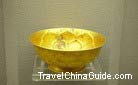 Gold Bowl with Design of Mandarin Ducks and Lotus Petal, the Tang Dynasty (618 - 907)