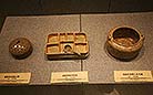Celadon incense burner, Celadon box, Celadon jar with two handles, from Yue Kiln of the Three Kingdoms