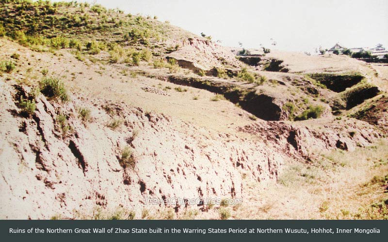 Ruins of the Northern Great Wall of the Zhao State at northern Wusutu of Hohhot City, Inner Mongolia Autonomous Region