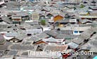 A bird's eye view of Lijiang Old Town