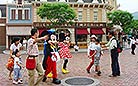 The Mickey Mouse and Donald Duck in the Disneyland, Hong Kong, welcome the visitors all over the world.