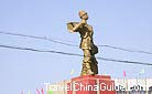 Photo Credit: Mr. Lynn Hurst<br /><br />An outstanding statue is the symbol of diligence of people in Hetian City.
