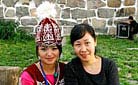 Our staff with a Kazak girl in Nalati Grassland, Ili- Staff training in 2010