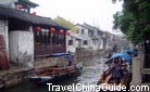 Boat is often used in Zhouzhuang.