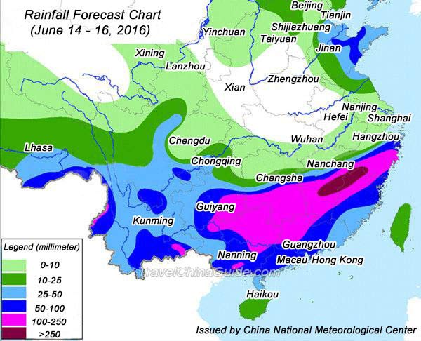 中国降雨量预测