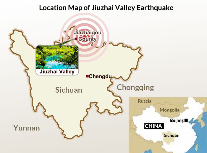Location Map of Jiuzhai Valley Earthquake