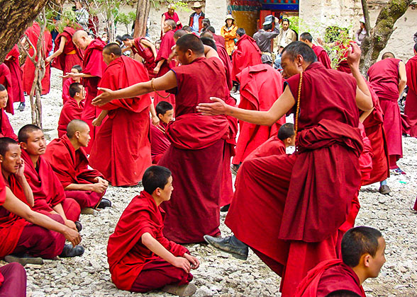 Monks Debating in Sera Temple, Lhasa