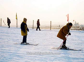 Skiing in Winter