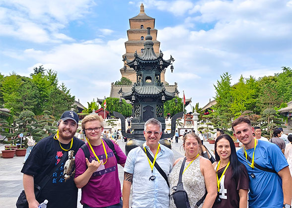 Our Tour Group at the Giant Wild Goose Pagoda