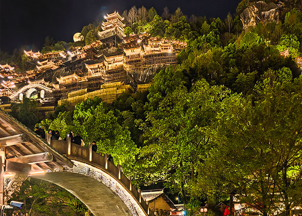 Splendid Night Scene in Wangxian Valley