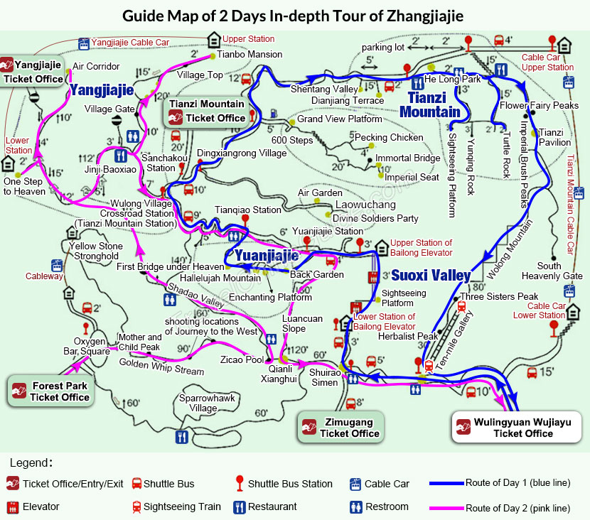 2 Days In-depth Tour of Zhangjiajie: Private Guide & by Taxi