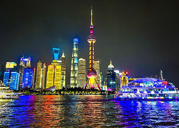 The Night View of the Pudong Area