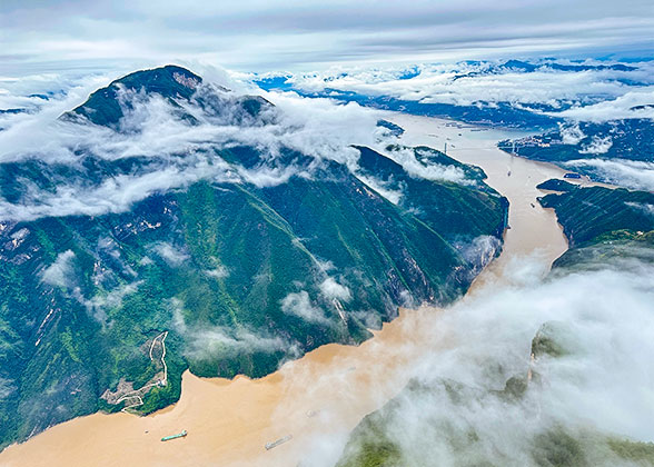Bird's Eye View of Three Gorges