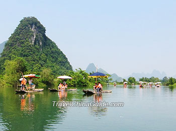 Bamboo Rafting on Yulong River
