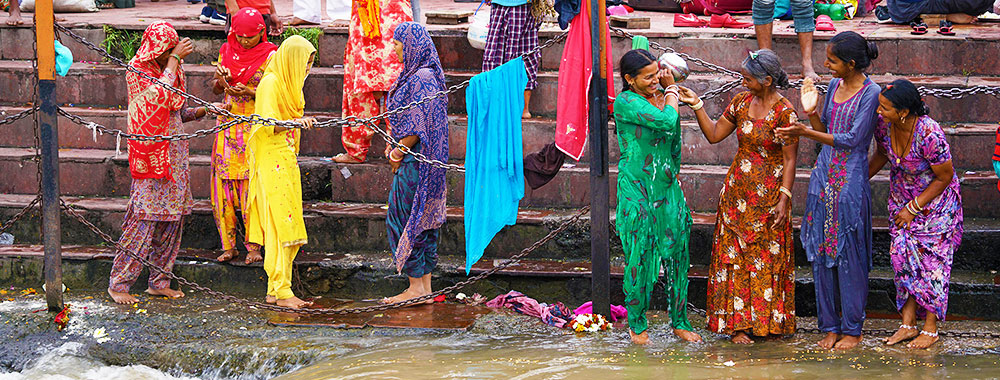 Local people by River Ganges