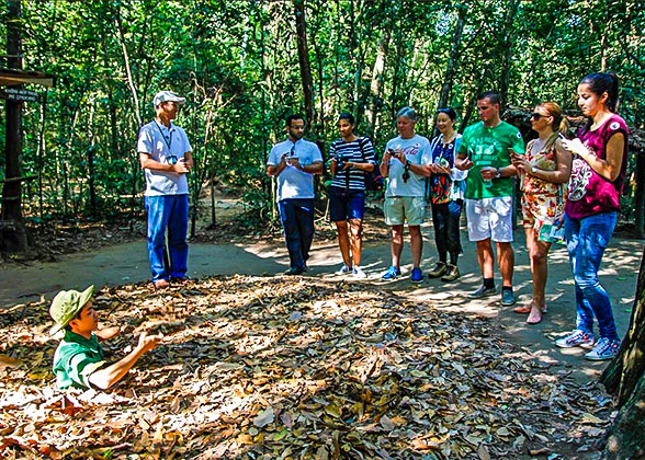 Our Client in Cu Chi Tunnels