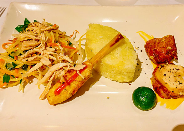 Local Snack - Mango Salad with Fried Fish