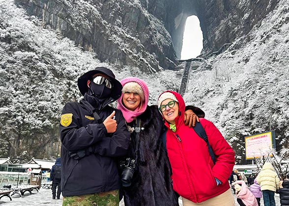Our Guests at the Tianmen Cave