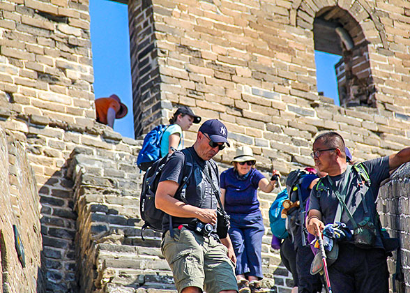 Hiking at Jinshanling Great Wall, Beijing