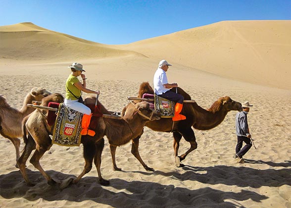 Ride Camel at Echoing Sand Dune, Dunhuang Ride Camel at Echoing Sand Dune, Dunhuang