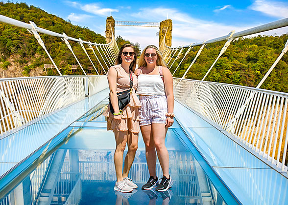 Our Guests at the Glass Bridge