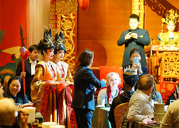 Tourists Enjoying the Performance