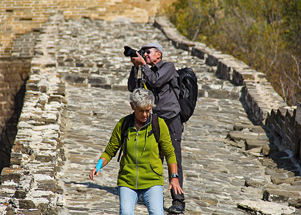 Hiking on the Jinshanling Great Wall, Beijing