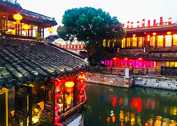Gorgeous Night Views at Xitang Water Town