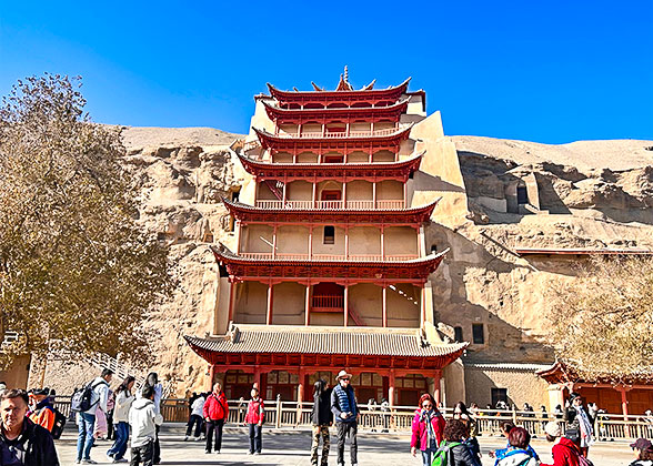 The 9-storey Buddha in Mogao Caves