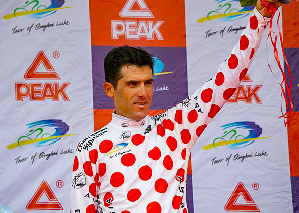 Polka-dot Jersey-winner in Qinghai Cycling