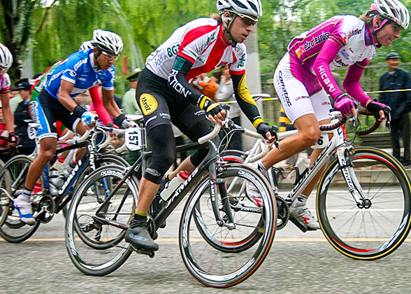Riders Speed up at Road Cycling, Qinghai