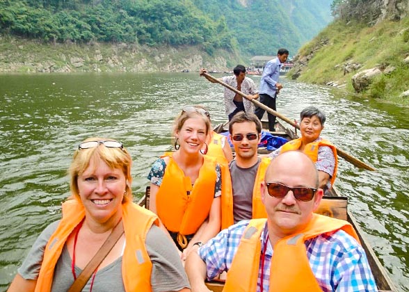Our tourists cruising along Shennong Stream